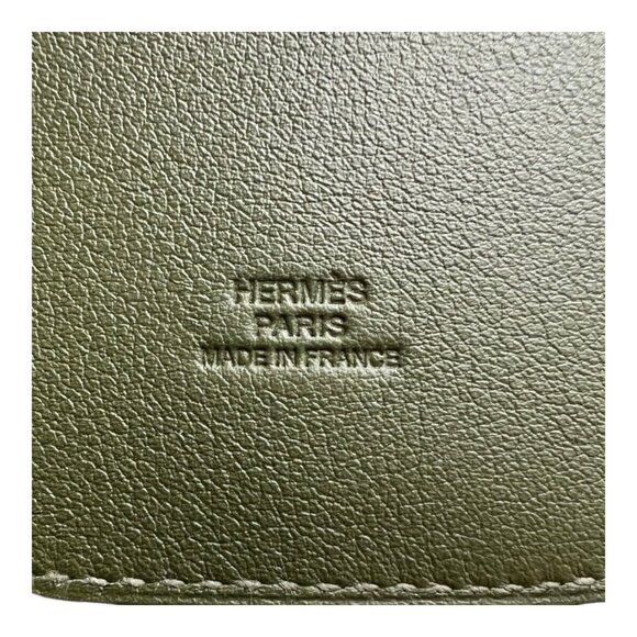 Hermes Swift Chevre Calfskin Olive Green Credit Card Drivers License Wallet - Picture 11 of 12